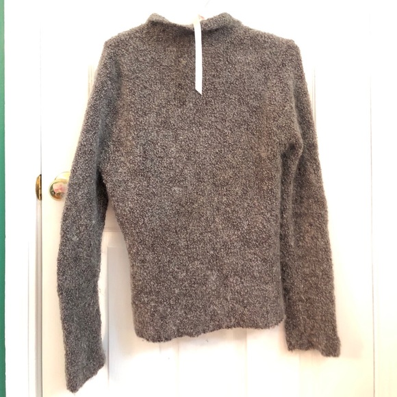 Talbots cardigan,sz.S gray/brown merino wool - Picture 6 of 6